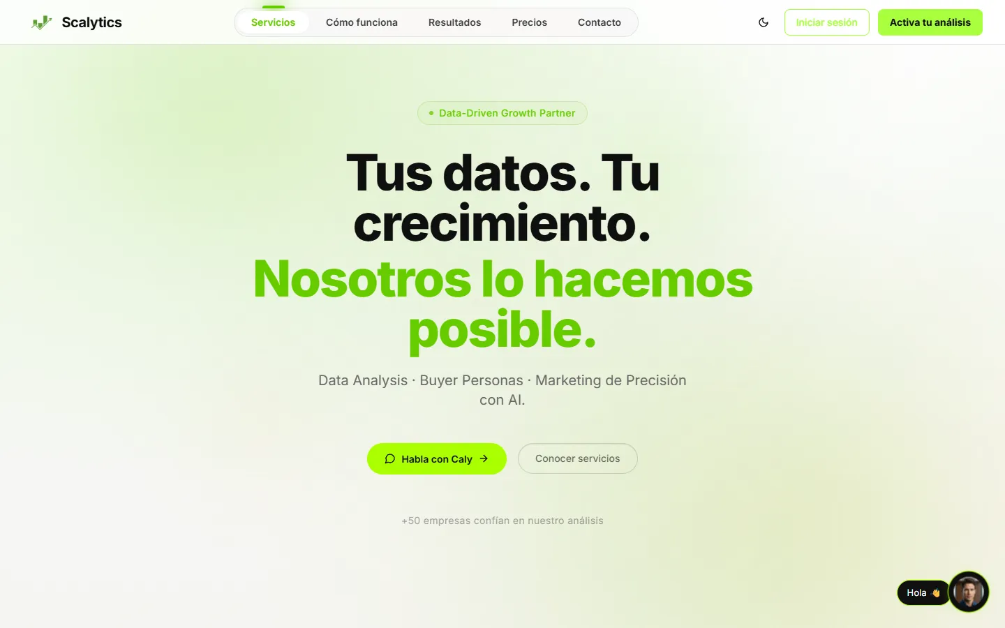 Portada de Scalytics: Tus datos. Tu crecimiento.